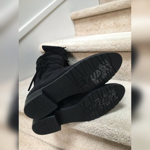 STUART WEITZMAN Mane Black Suede Knee Boots 8.5 - Picture 11 of 12